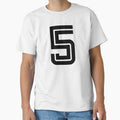 No. 5 / Player Number Five / Football Player Number 5 (Black) by STUDIO-72