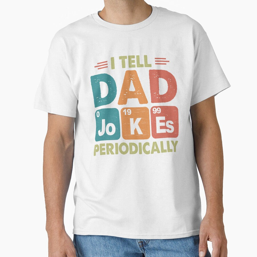 I Tell Dad Jokes Periodically Science Pun Vintage Chemistry Periodical Table Chart by FernaRoje