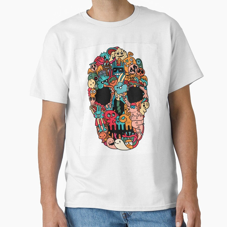 Hand Drawn Skull Made Cute Monster by Peekonet