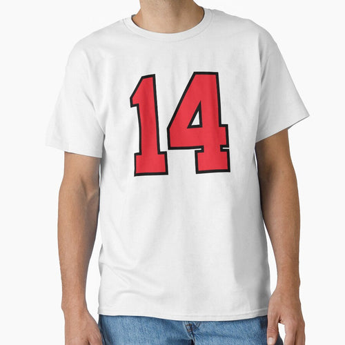 14 Sports Jersey Fourteen Red Number Black by infrontofyou