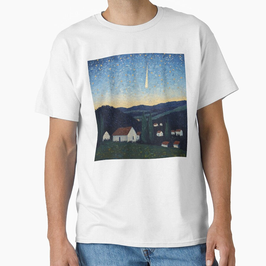 Meteor shower | Post-impressionist painting style by ComicsFactory