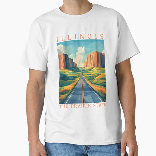 13 Illinois Travel Poster by Lucy Goosy Art