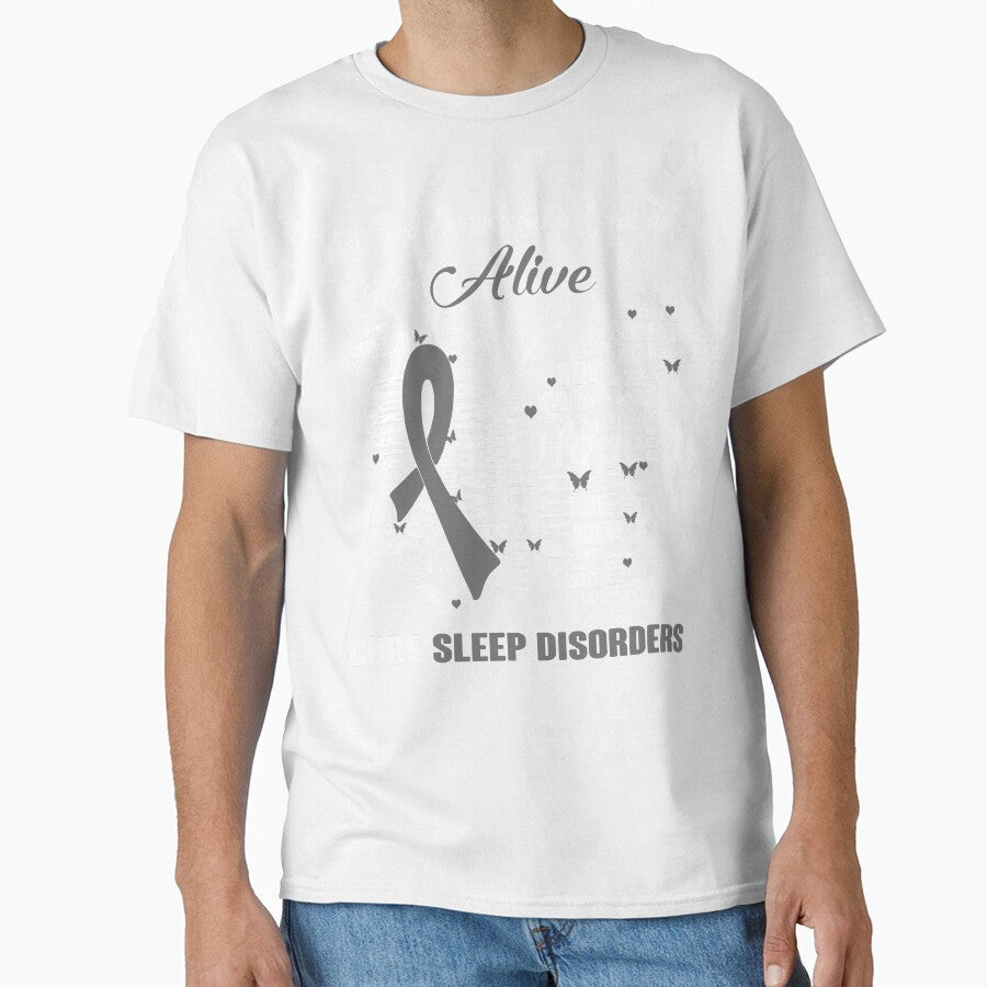Butterfly Ribbon Cure Sleep Disorders Awareness by Tadmab Unisex , , , Long Sleeve Tee