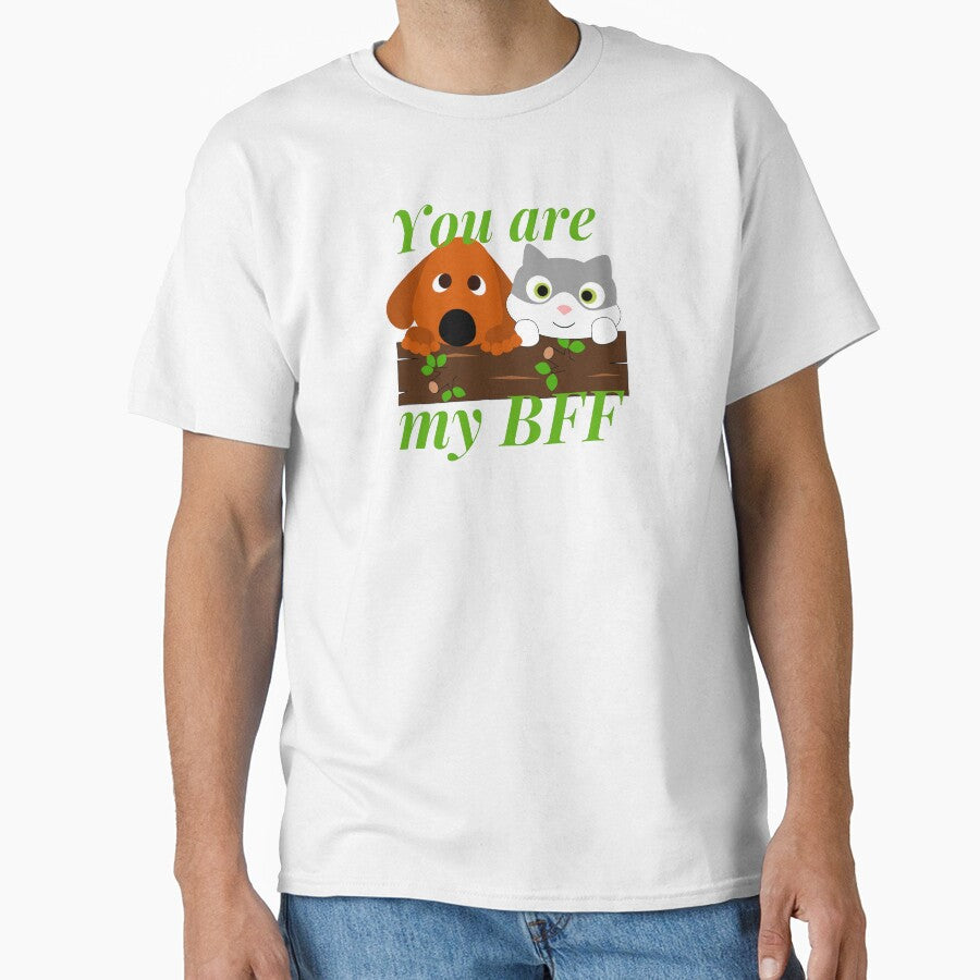 Cats and dogs are best friends BFF by PaperDreamPod