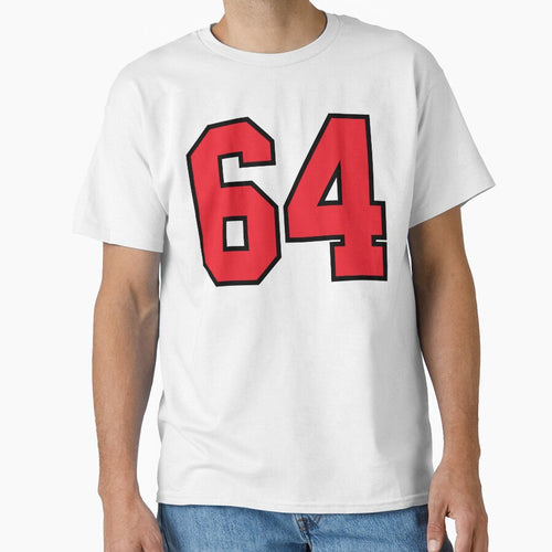 64 Sports Jersey Sixty Four Red Number Black by infrontofyou