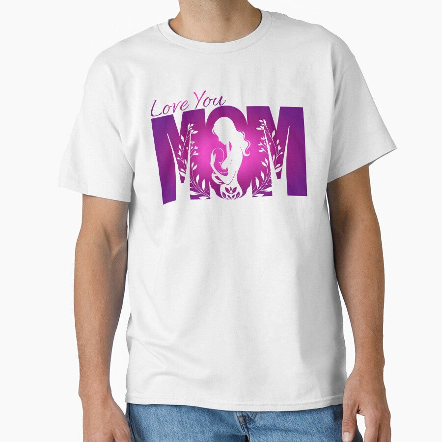 Love you Mom pink design by JennyFinns