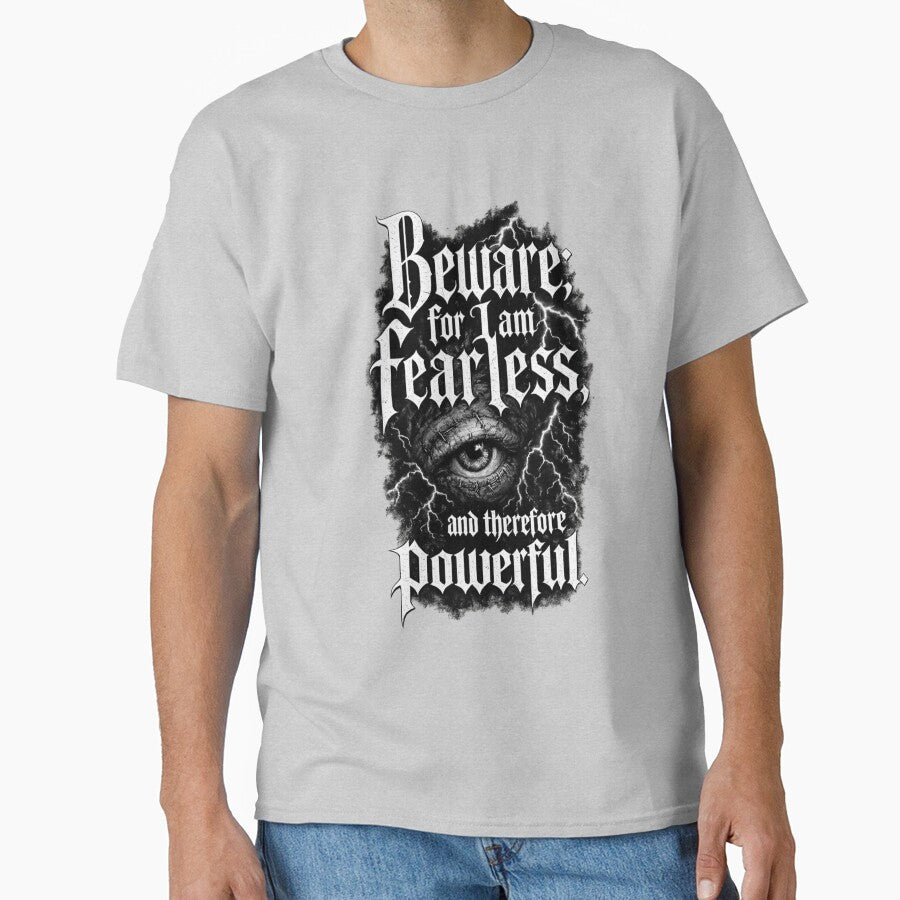 Frankenstein’s Defiance – Gothic Quote Illustration by Artpicto