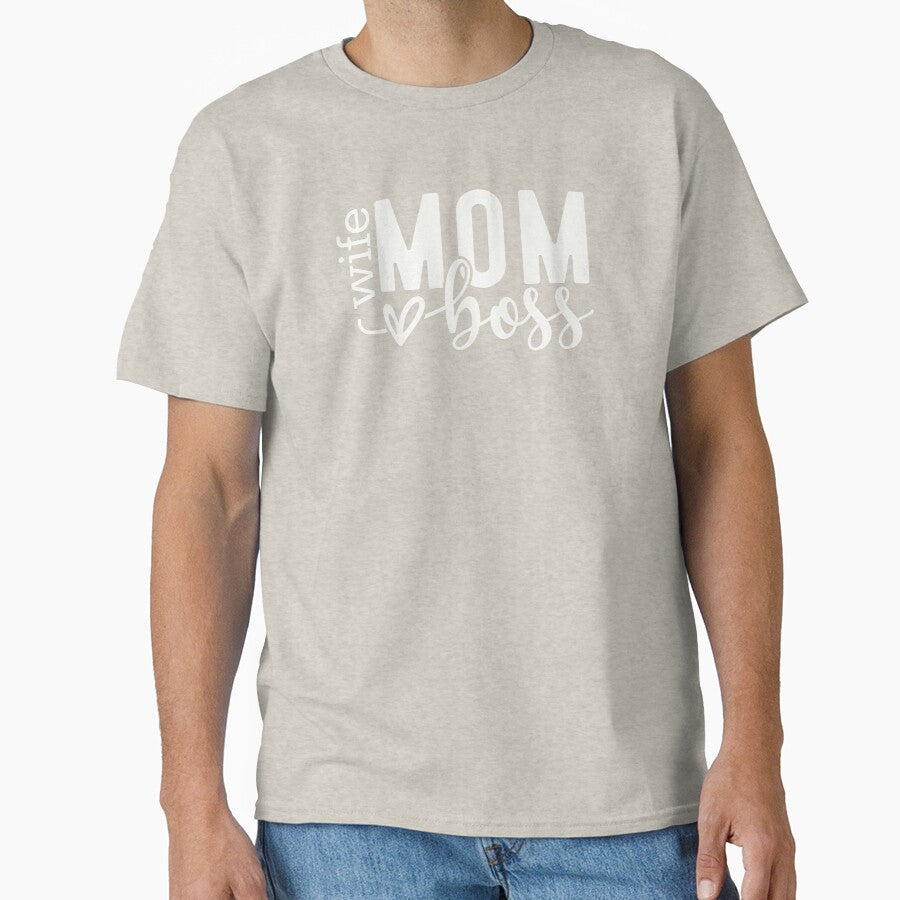 Wife Mom Boss Shirt –  Mom Gift for Mother’s Day by Wild Pixel Studio