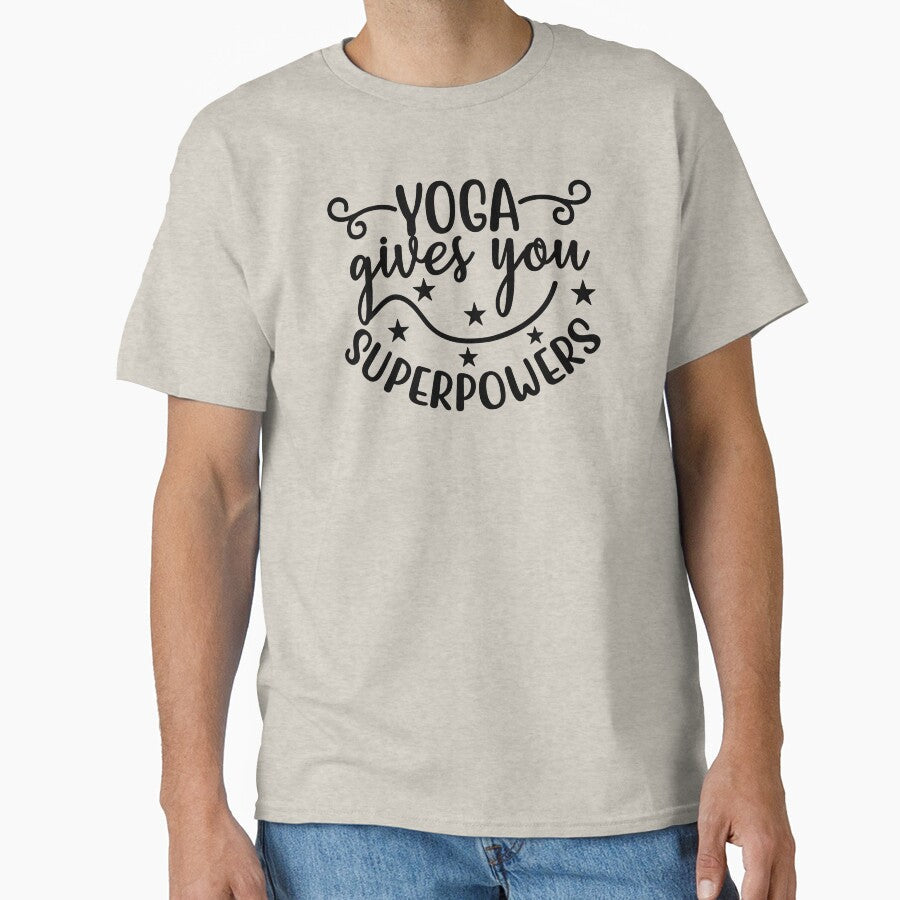 Yoga Quote Yoga Gives You Superpowers Funny Motivational Saying by SoccaTamam Unisex , , , Long Sleeve Tee
