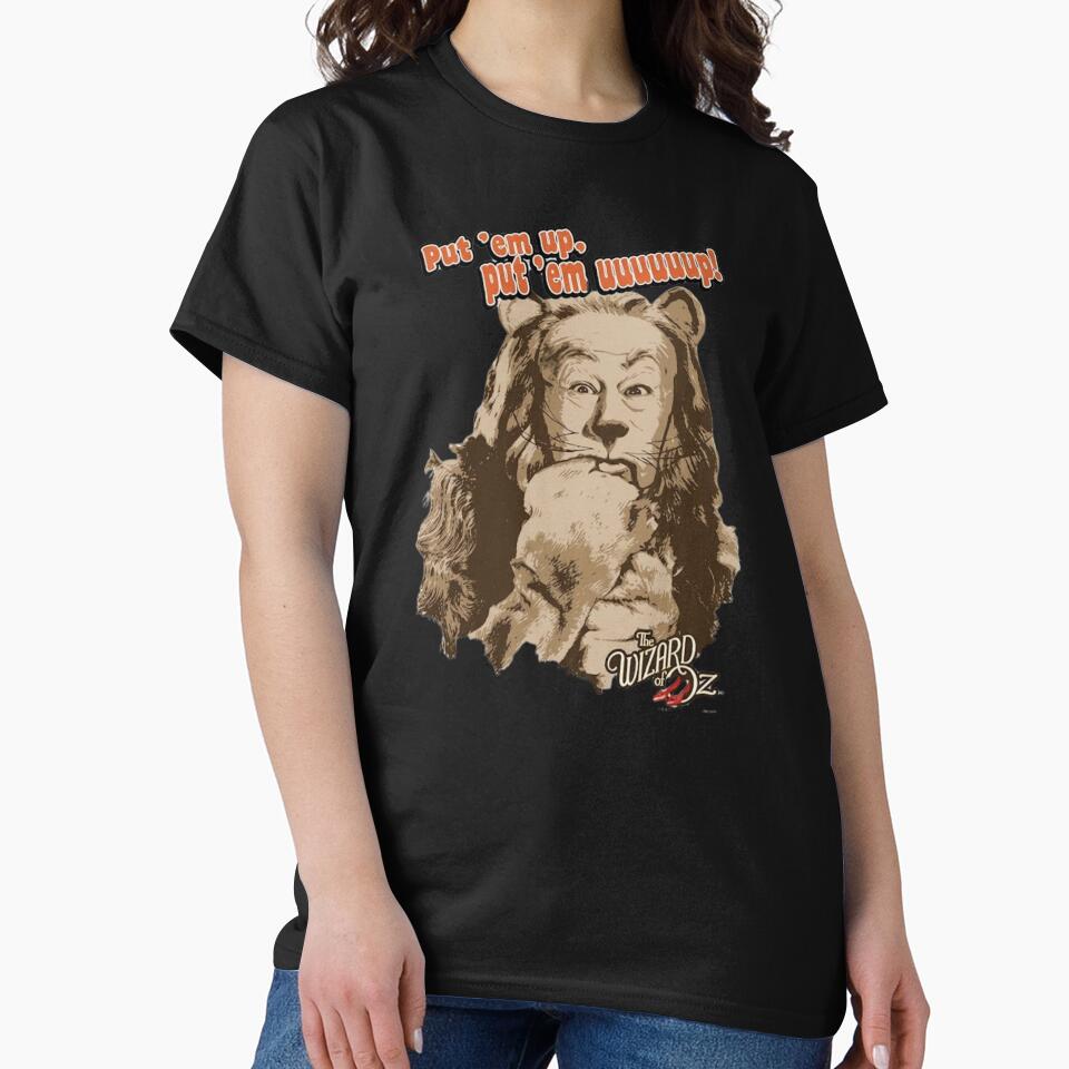 Put ’Em Up Lion Funny Wizard of Oz Shirt by PowerSSales Unisex , , , Long Sleeve Tee