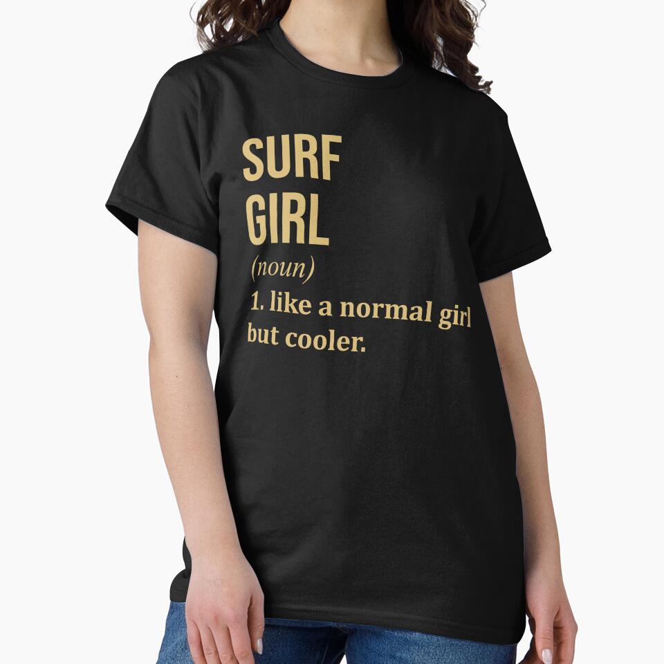 Surf Girl Definition in Gold by XCIV Unisex , , , Long Sleeve Tee
