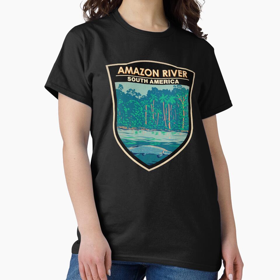 Amazon River South America Badge by KrisSidDesigns