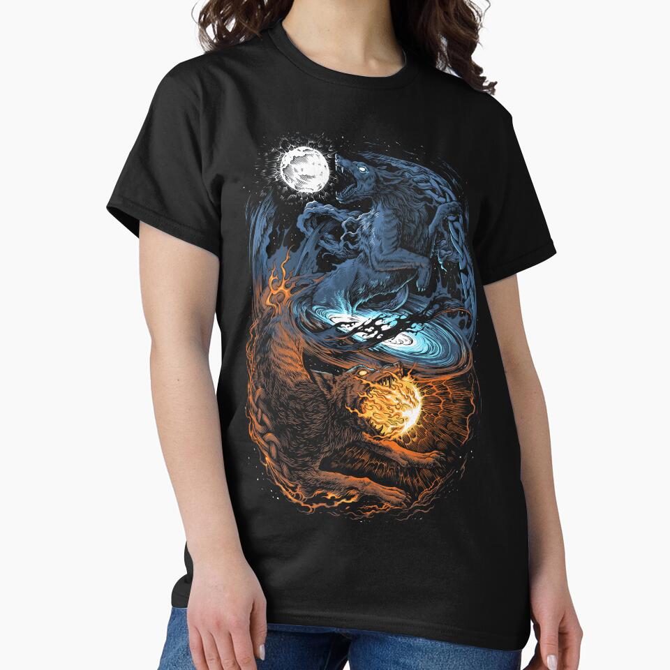 Norse Wolf Viking Mythology Hati Skoll Ragnarok Wolves by BluePagan