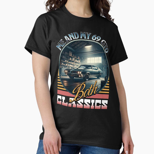 1969 Pontiac GTO Retro Garage Shirt by PrintWizardPro