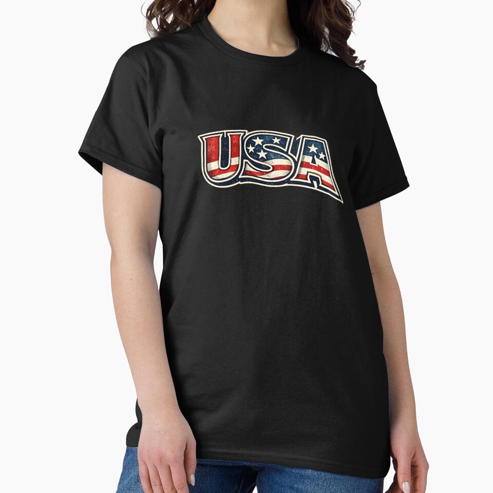 Retro USA American Flag Vintage Patriotic Graphic by ArcadiaSilence