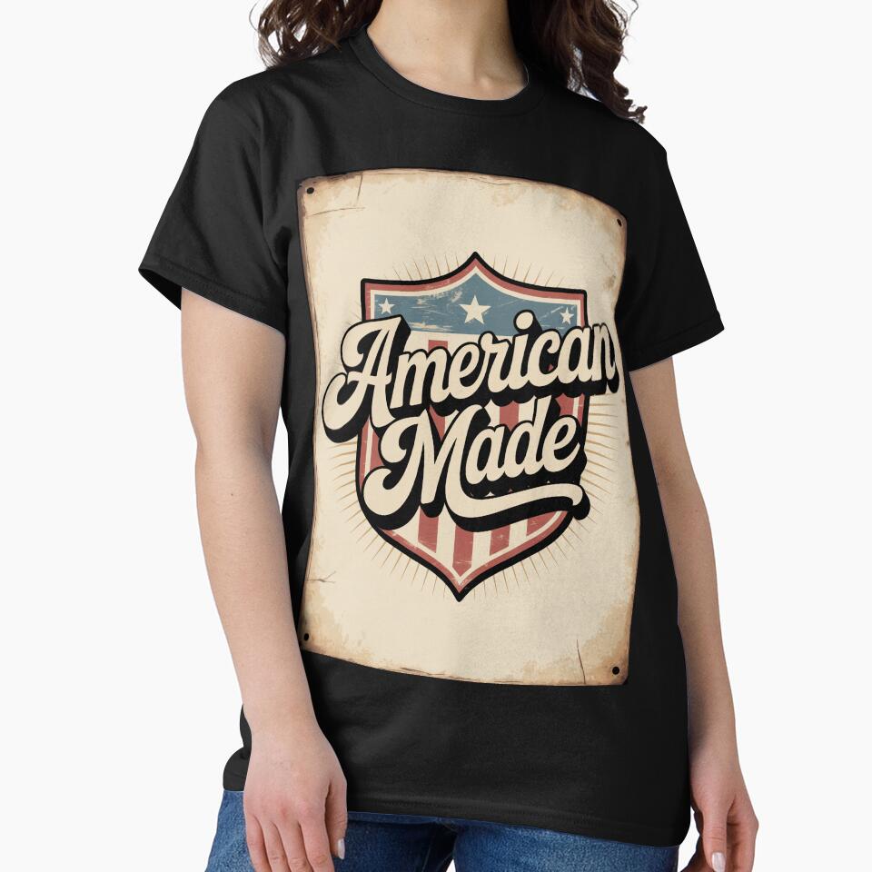 Retro American Made Distressed Emblem by OldGloryForge