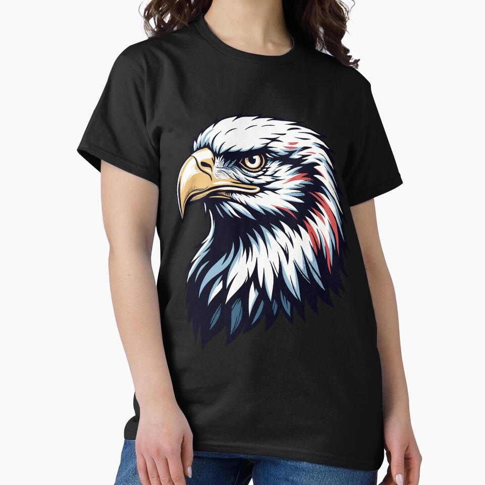 American Eagle Vector Emblem Patriotic Eagle Head by OldGloryForge