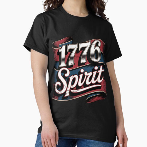 1776 Spirit Patriotic Script Design by OldGloryForge