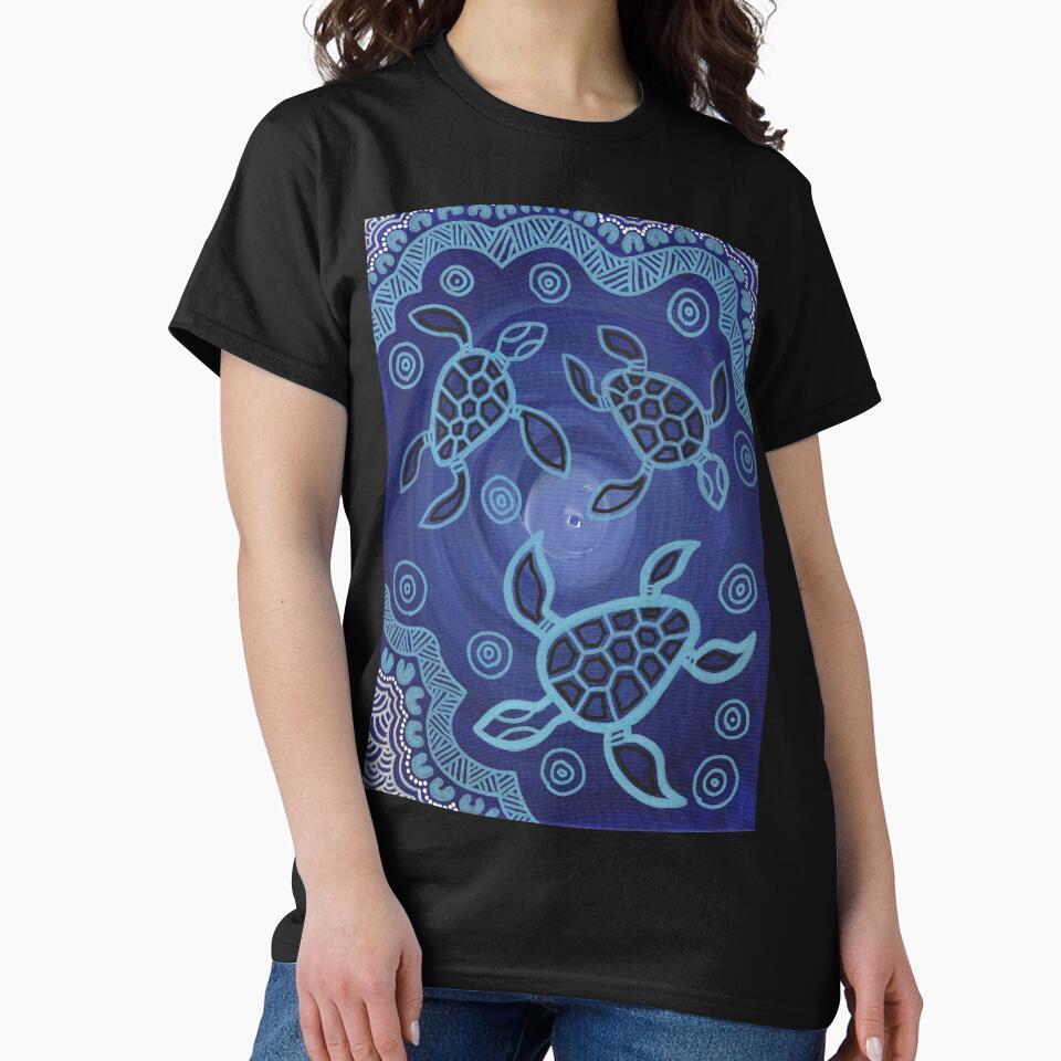Authentic Aboriginal Art -  Sea Turtles by HogarthArts