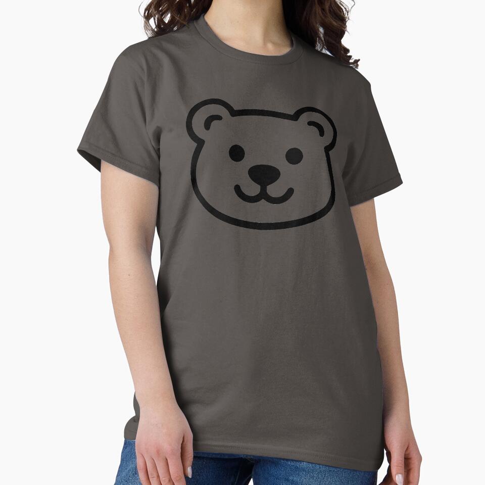 Minimal Bear Face Line Art | Modern One Line Bear Illustration by Rush2Buy