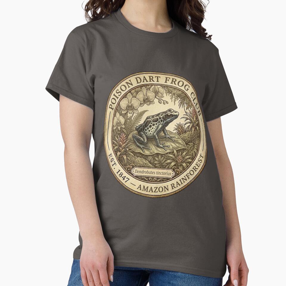 Poison Dart Frog Club Amazon Vintage Badge by CalmCapy Co