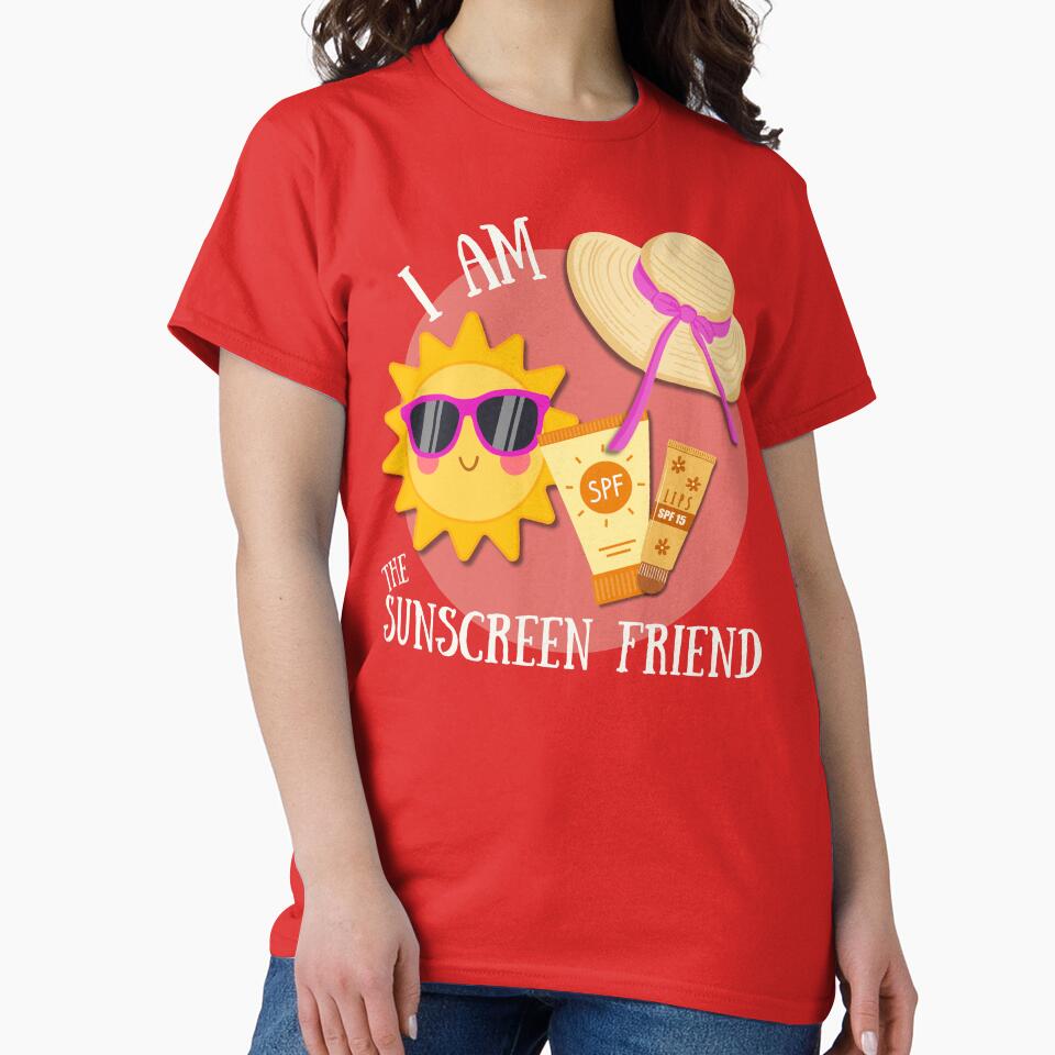 I am the sunscreen friend funny group family vacation shirt by LAJdesigns