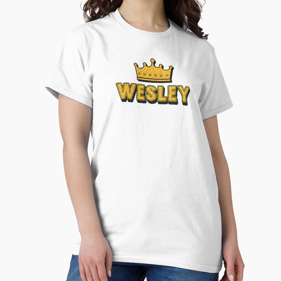 Wesley Personalized Name With Crown - Cool & Funny Custom Gift for Men and Boys by Oussinc