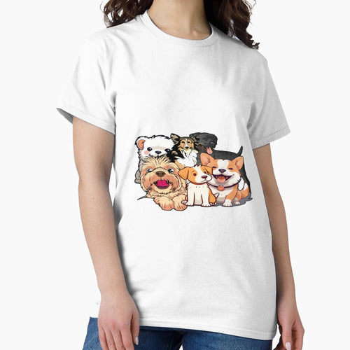 "Woof-tastic Delights: Stylish Dogs Collection for T-Shirts, Mugs, Hoodies, and Stickers" by Sensihoriverse