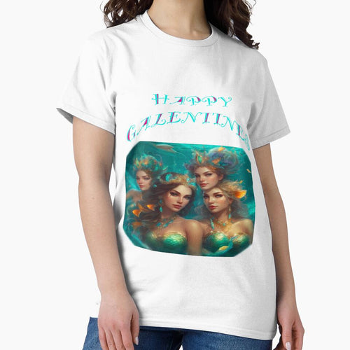 4 siren Mermaids posing Galentines card, perfect gift idea for Galentines day by sailorsam1805
