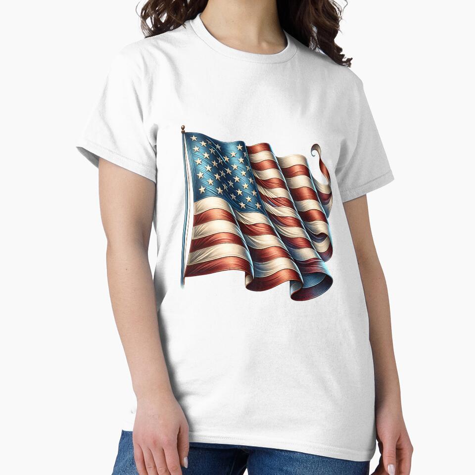 Vintage Patriotic Flag – USA Stars and Stripes Graphic by artedigital99