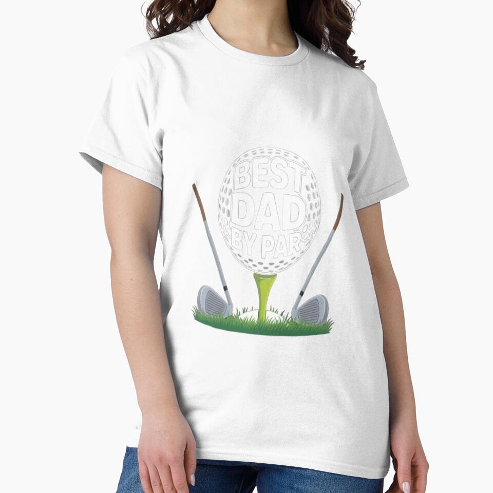 Best Dad By Par Golfing Tee and Clubs by JustForYouGifts
