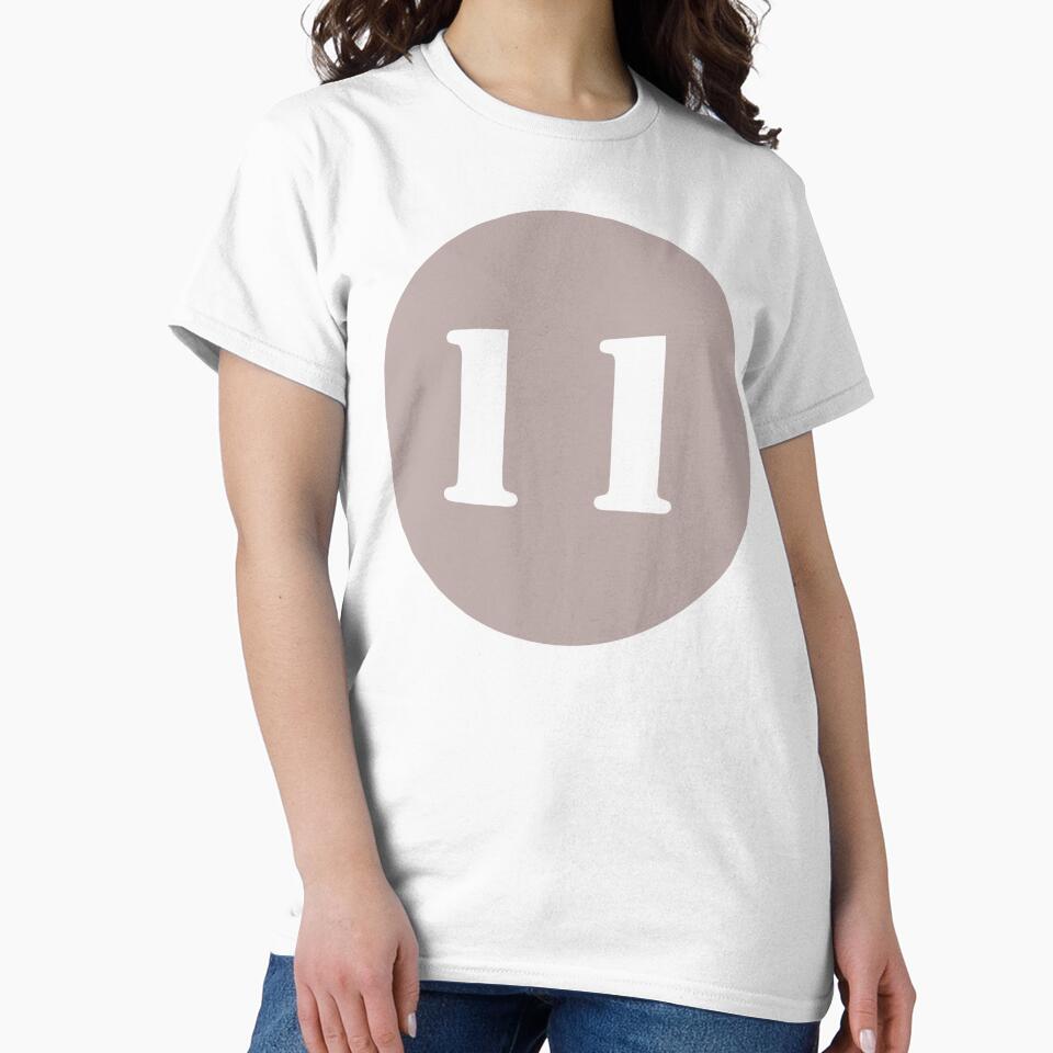 Number Eleven (11) Boho Beige Circle by Ching Teoh