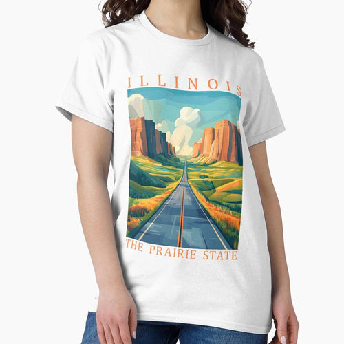 13 Illinois Travel Poster by Lucy Goosy Art