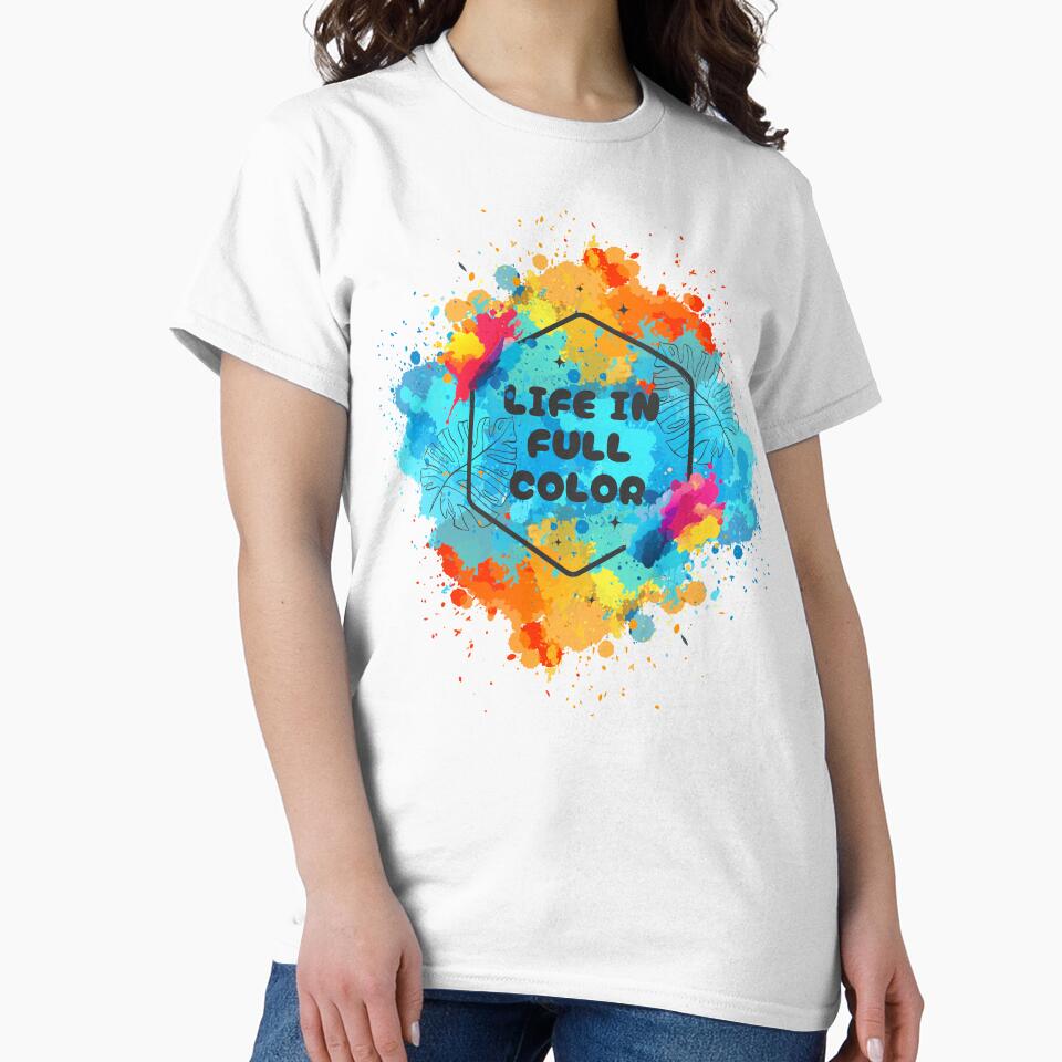Celebrate vibrant living with our “Life in Full Color” print-on-demand design, available on T-shirts, hoodies, mugs, stickers, phone cases, and more. by rajenrishi