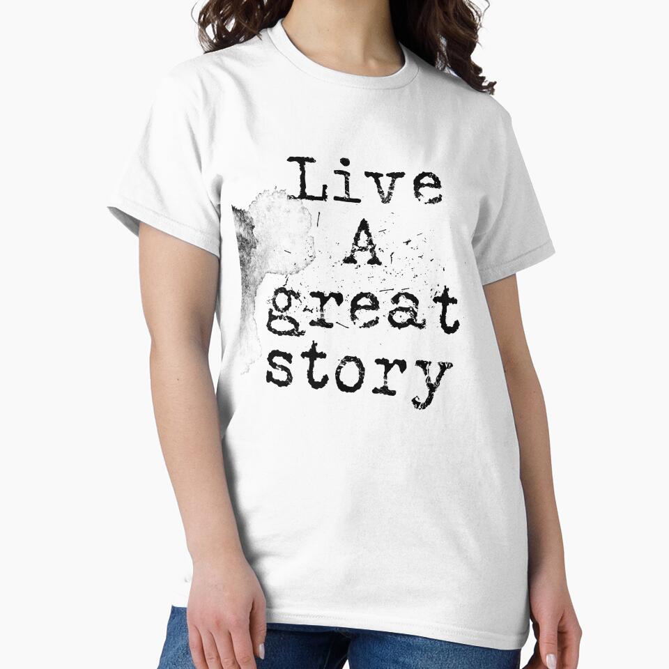 Live a great story typography text art quote by Word Fandom - wordfandom by Kerry Pritchard