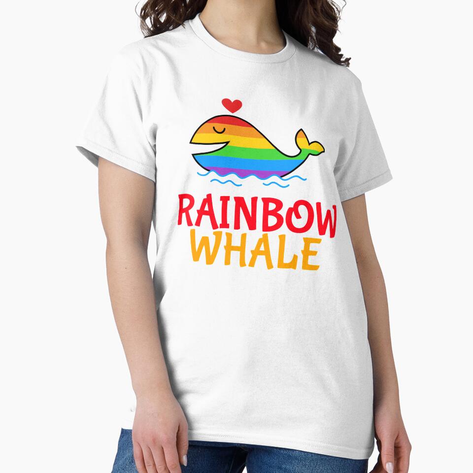 Rainbow whale be proud of yourself. Be who you are. by PaperDreamPod