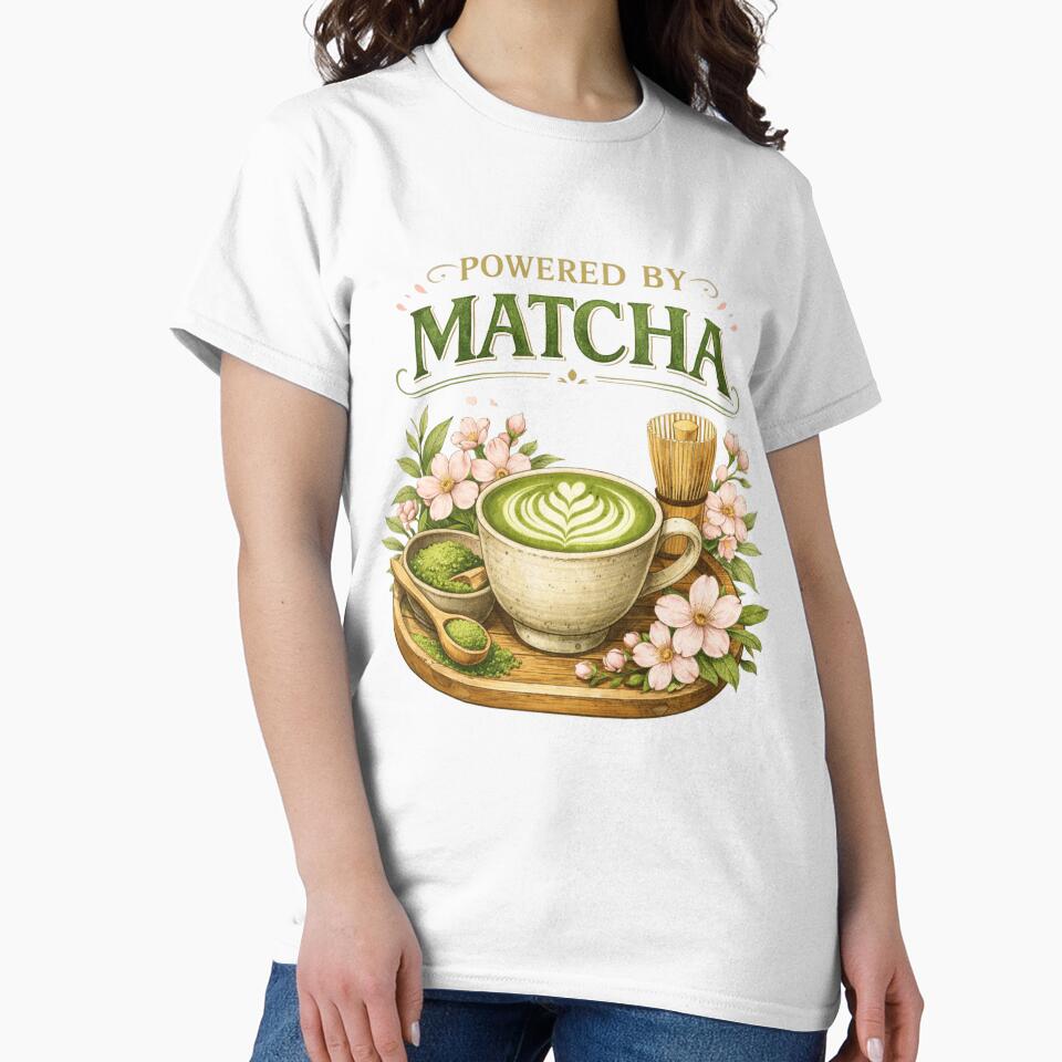 Power By Matcha by BrewmarkStudio Unisex , , , Long Sleeve Tee