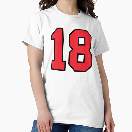 18 Sports Jersey eighteen Red Number Black by infrontofyou