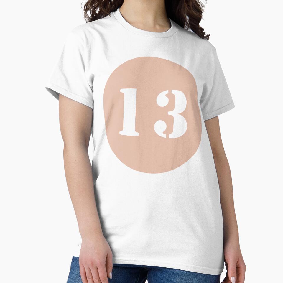 Number Thirteen (13) Pink Circle by Ching Teoh