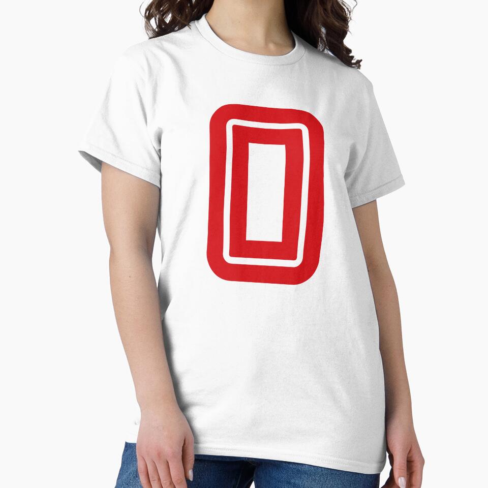 No. 0 / Player Number Zero / Football Player Number 0 (Red) by STUDIO-72