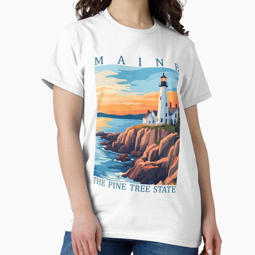 19 Maine Travel Poster by Lucy Goosy Art