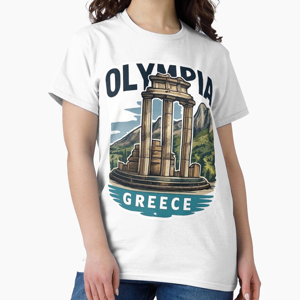 Olympia Greece Travel Art by devonclemon Unisex , , , Long Sleeve Tee