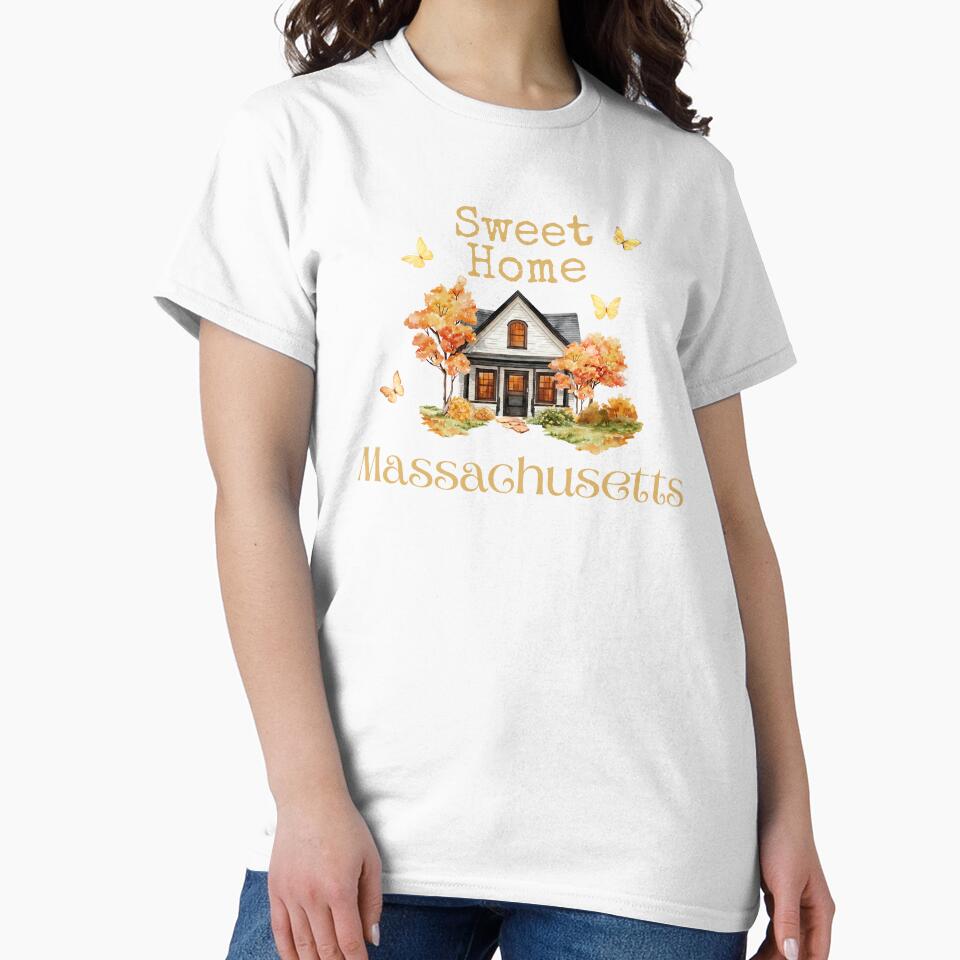 Sweet Home Massachusetts - Vacation Hometown Vintage Souvenir by Mozaic Clothes
