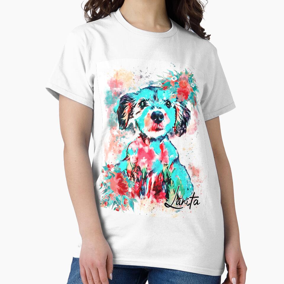 Lunita Custom dog portrait by Nora Gad