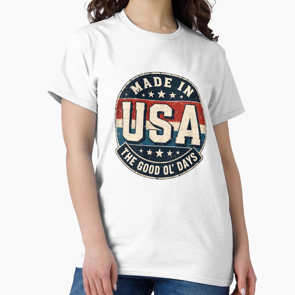 Made in USA – The Good Ol' Days | Retro Americana Vintage T-Shirt by Danny's Tees