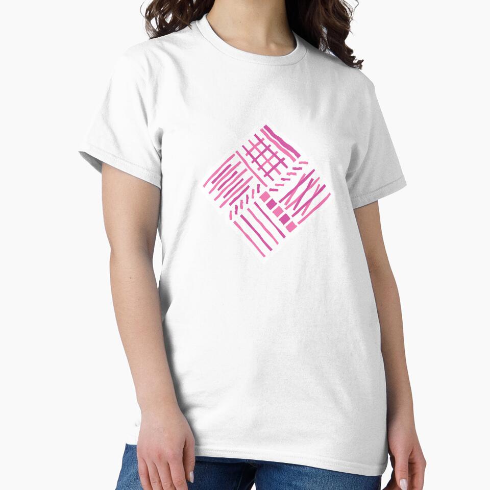 Hand-drawn Crossing Lines Pattern – Fuchsia by RoguePatterns