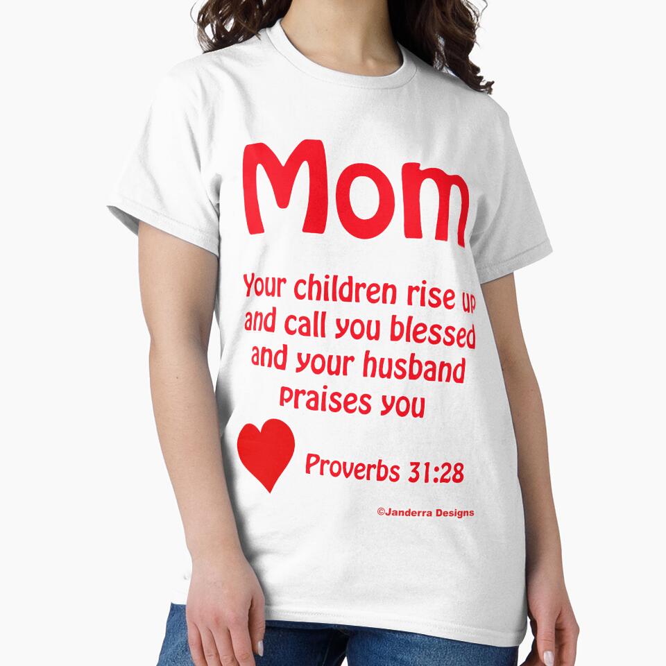 Mom Your Children Rise Up and Call You Blessed and Your Husband Praises You Proverbs 31:28 heart  || Gift for Mom Gift for Mother's Day Gift for Wife Gift for Her Gift for Christian Mom by JanderraDesigns