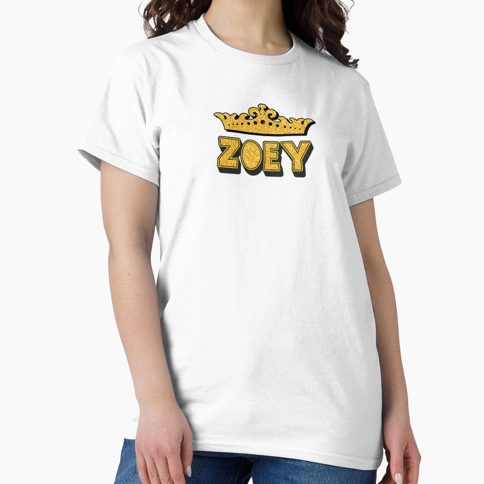Zoey Personalized Funny Custom Name Crown Design by Watsonarts