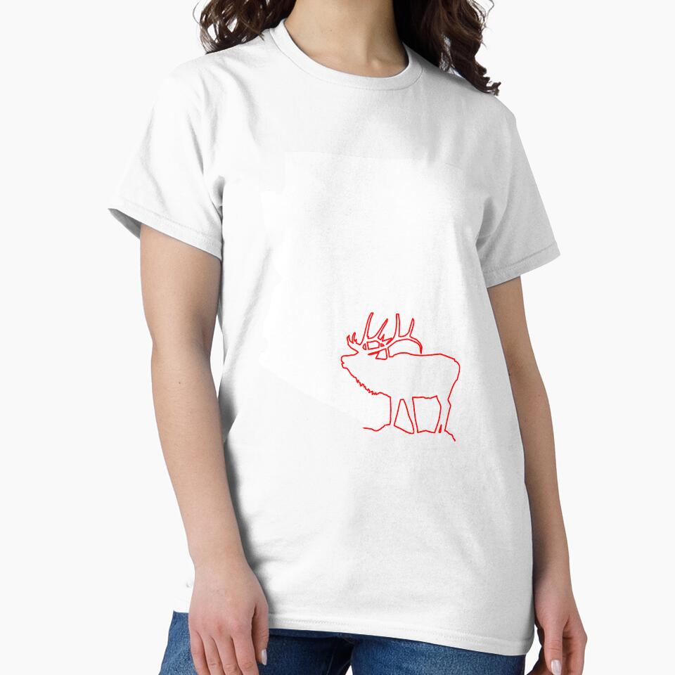 image of Arizona state with outline of Elk inside combi by hadleydesigns