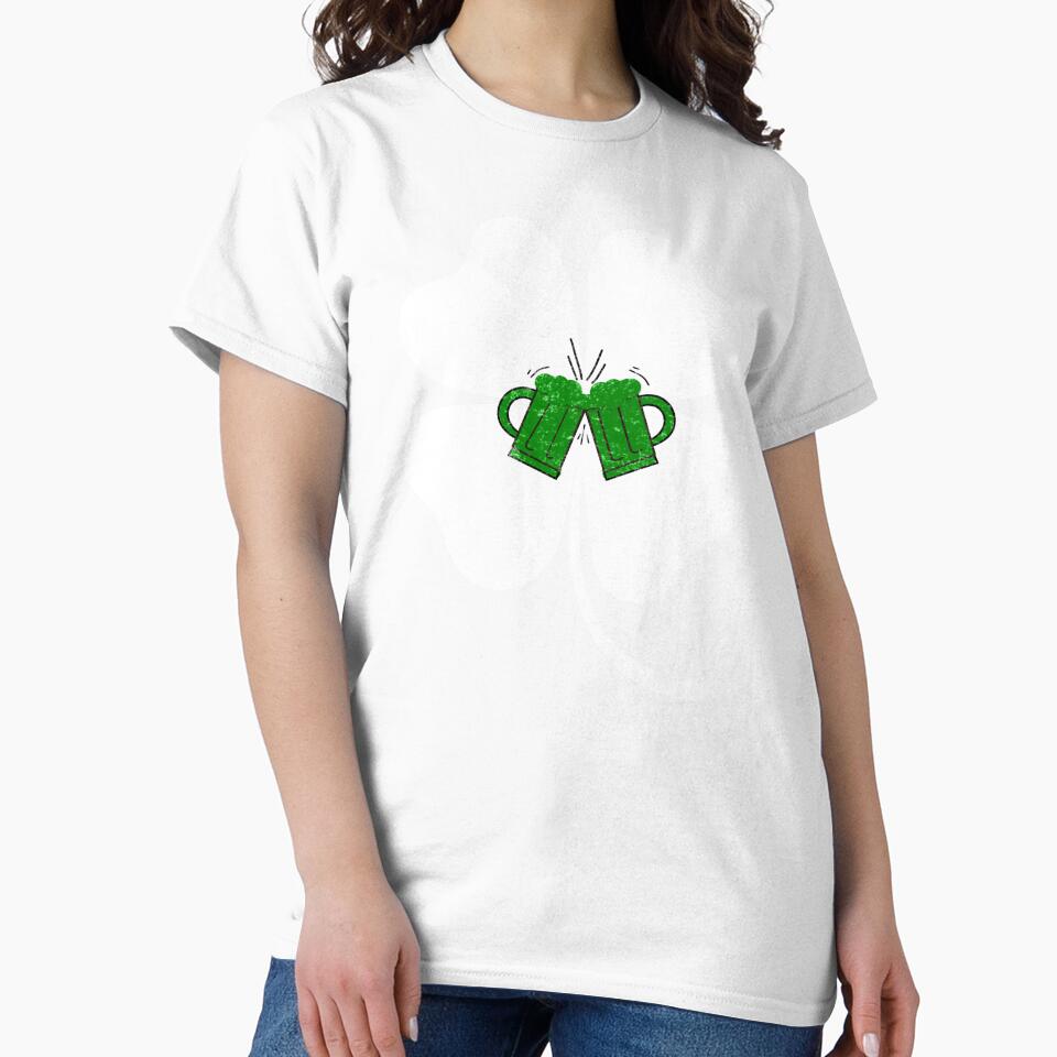 Funny Beer Cheers Shamrock tee for St. Patrick Day Party by ViVedX Unisex , , , Long Sleeve Tee